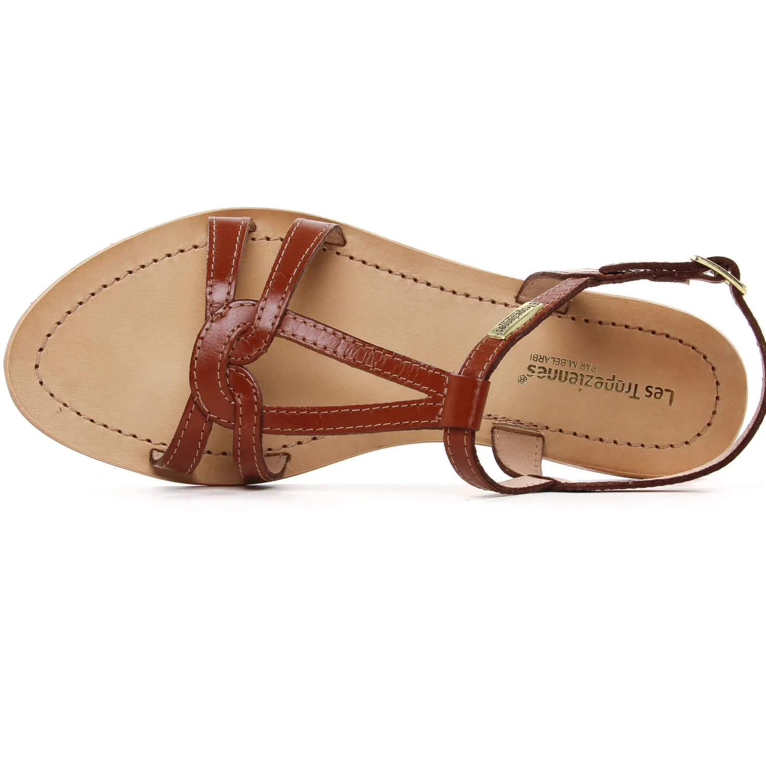 Sandales Plates Les Tropeziennes Hacklio Tan