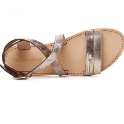 Sandales Plates Les Tropeziennes Hipaz Or Multi