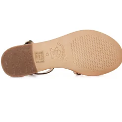 Sandales Plates Les Tropeziennes Hironela Kaki Or