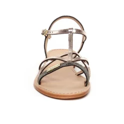 Sandales Plates Les Tropeziennes Hironela Kaki Or