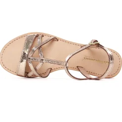 Sandales Plates Les Tropeziennes Hironela Or Craquele