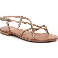 Sandales Plates Les Tropeziennes Monatres Or Irise