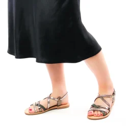 Sandales Plates Les Tropeziennes Hapaxgum Kaki Multi