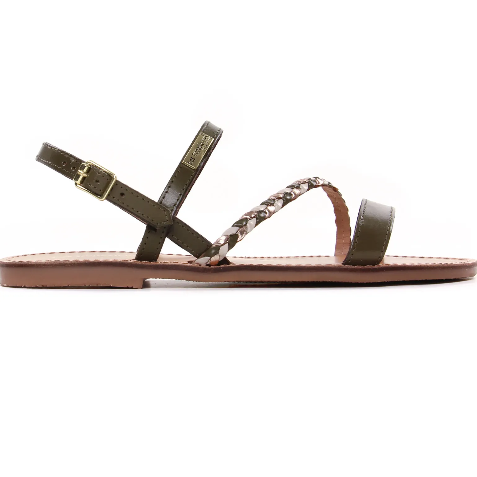 Sandales Plates Les Tropeziennes Batresse Kaki Multi
