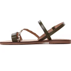 Sandales Plates Les Tropeziennes Batresse Kaki Multi