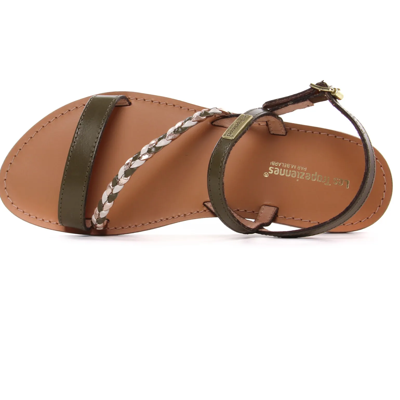 Sandales Plates Les Tropeziennes Batresse Kaki Multi