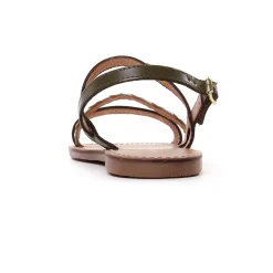 Sandales Plates Les Tropeziennes Batresse Kaki Multi