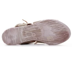 Sandales Plates Lune Et L Autre Sidonie Bronze Daim