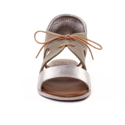 Sandales Plates Lune Et L Autre Sidonie Bronze Daim