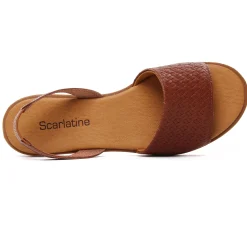 Sandales Plates Scarlatine 30635 Cognac