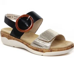 Sandales Remonte R6853-02 Beige Schwarz