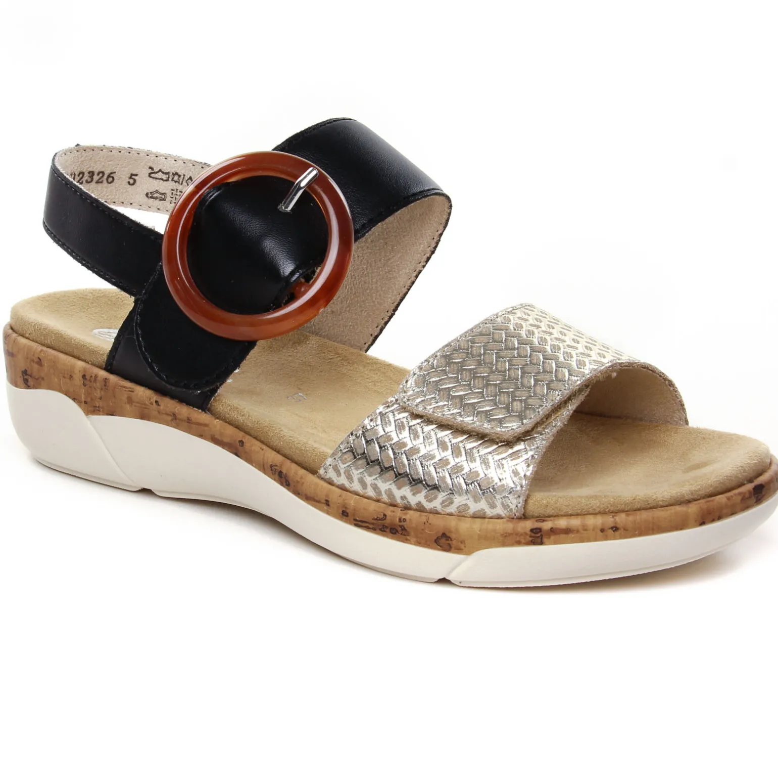 Sandales Remonte R6853-02 Beige Schwarz