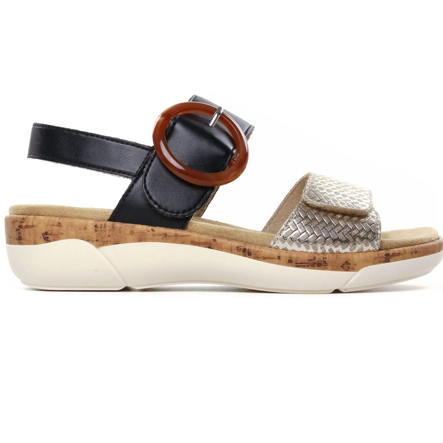 Sandales Remonte R6853-02 Beige Schwarz