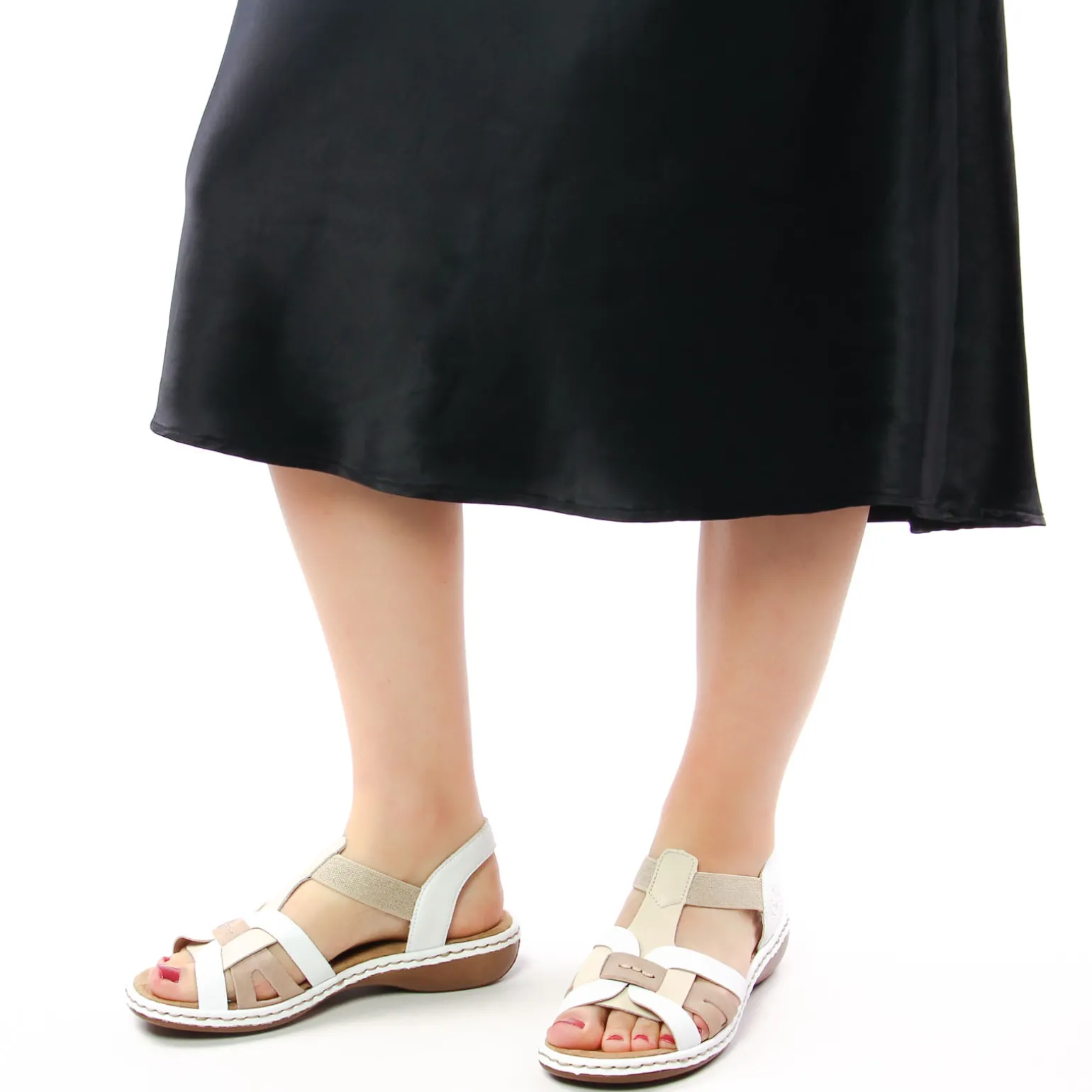 Sandales Rieker 65918-81 Pebble Weiss