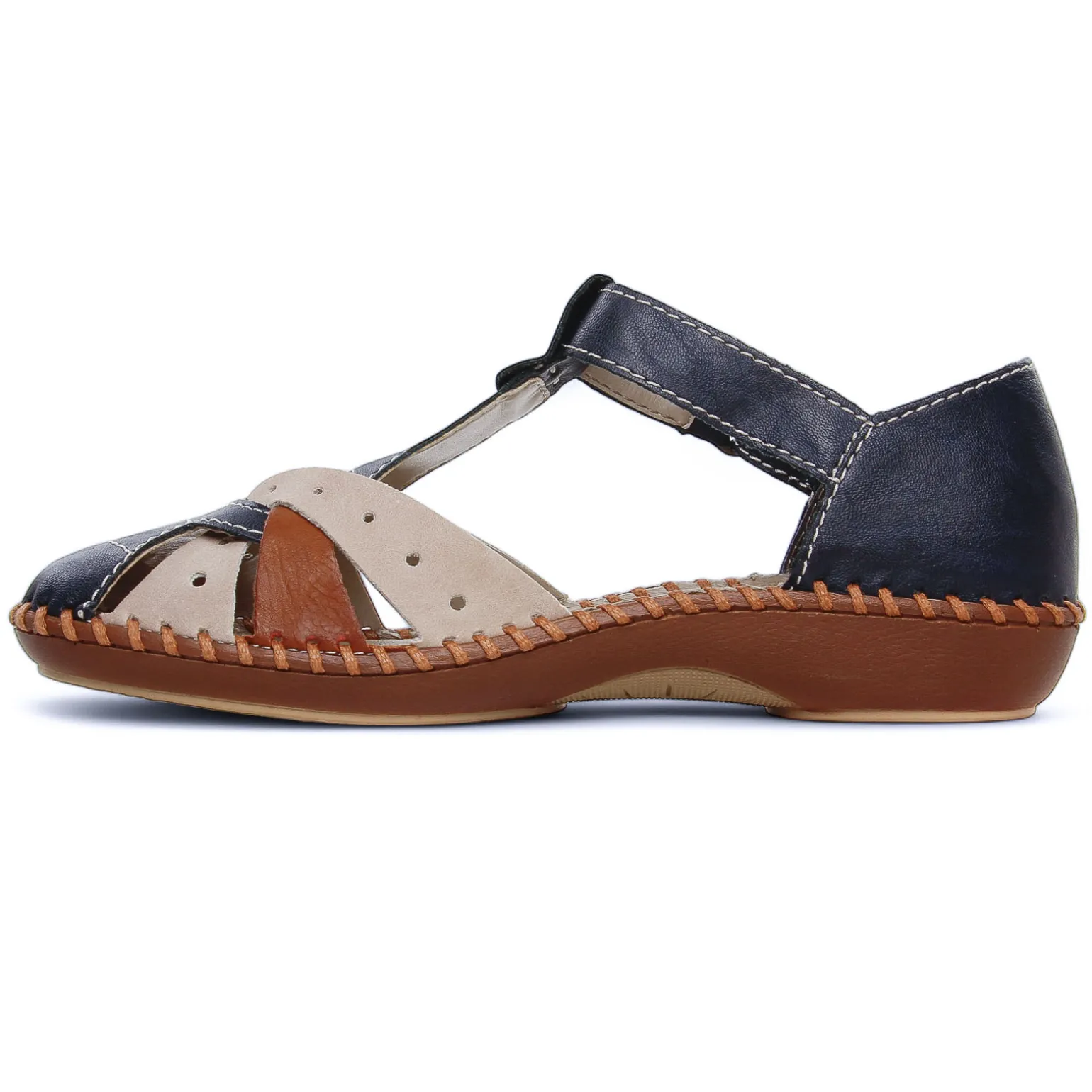 Sandales Rieker M1655-14 Navy Nude