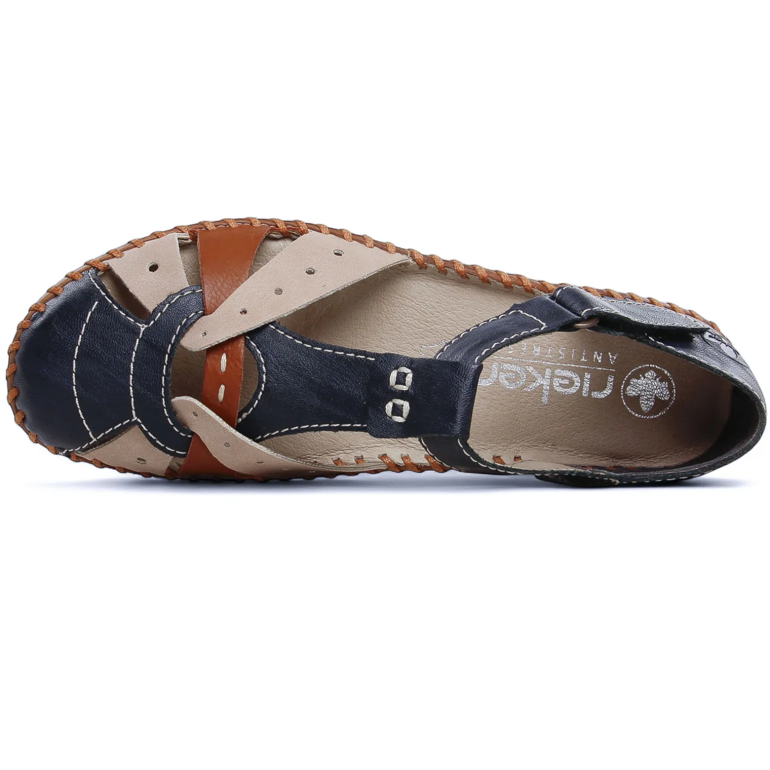 Sandales Rieker M1655-14 Navy Nude