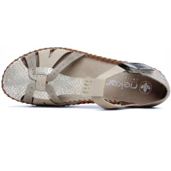 Sandales Rieker M1650-60 Off White Perle
