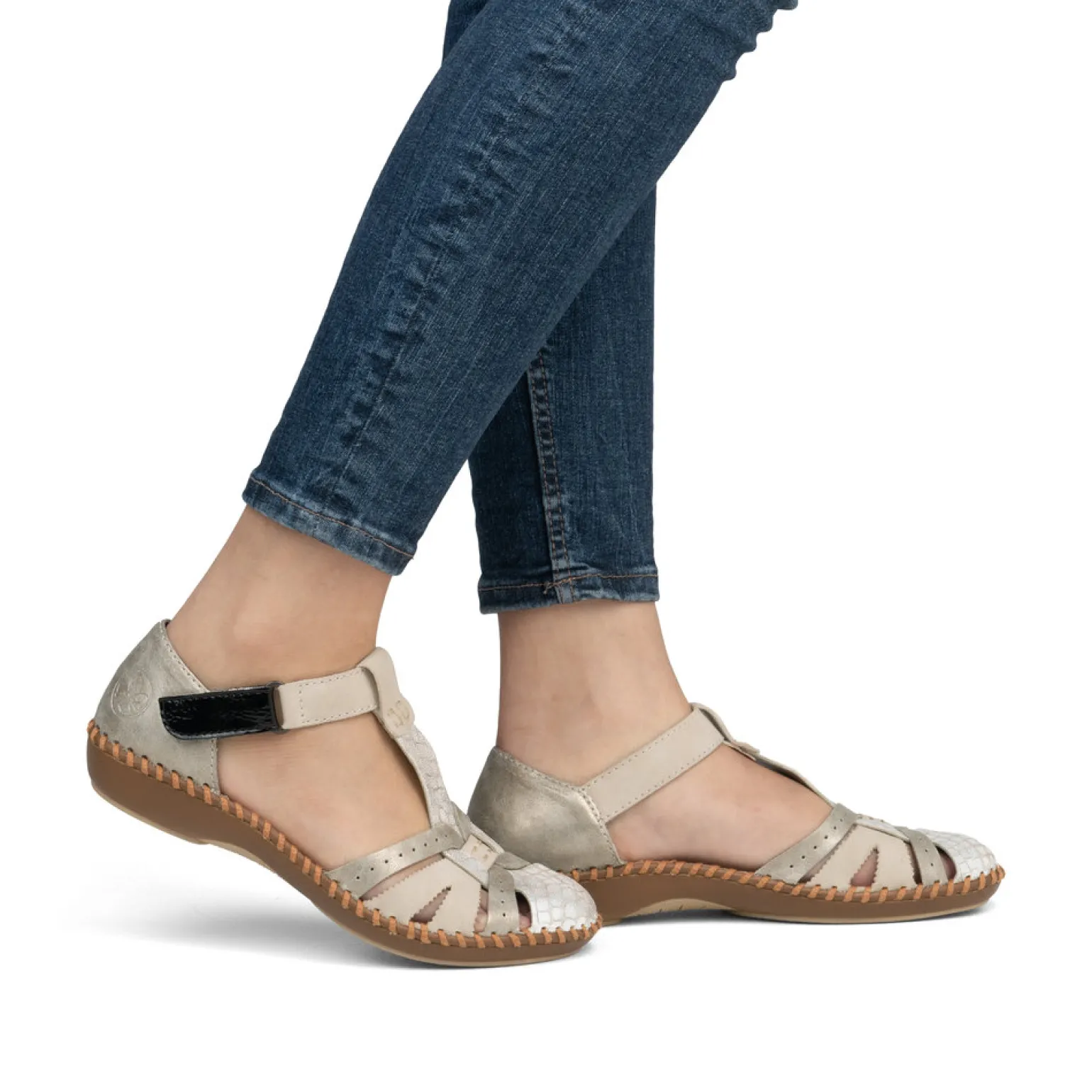 Sandales Rieker M1650-60 Off White Perle