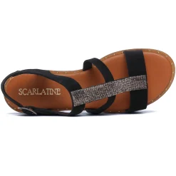 Sandales Scarlatine 11657 Cristal Noir