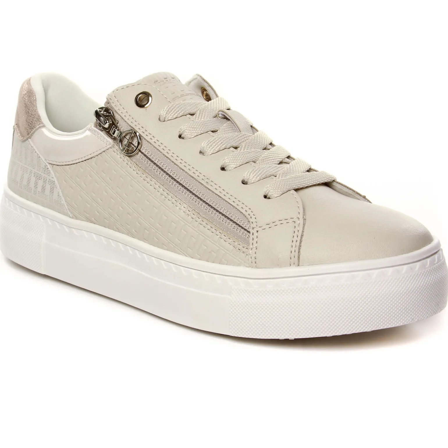 Tennis Et Baskets Plateforme Tamaris 23313 Ivory Gold