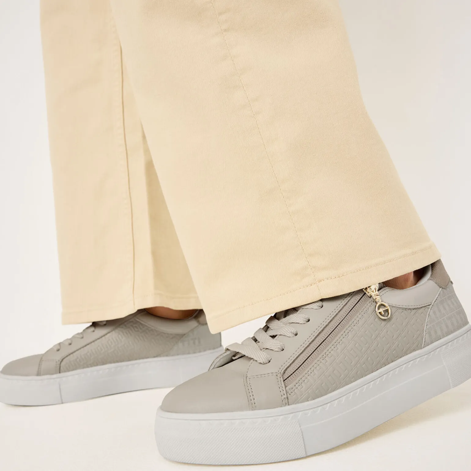 Tennis Et Baskets Plateforme Tamaris 23313 Ivory Gold