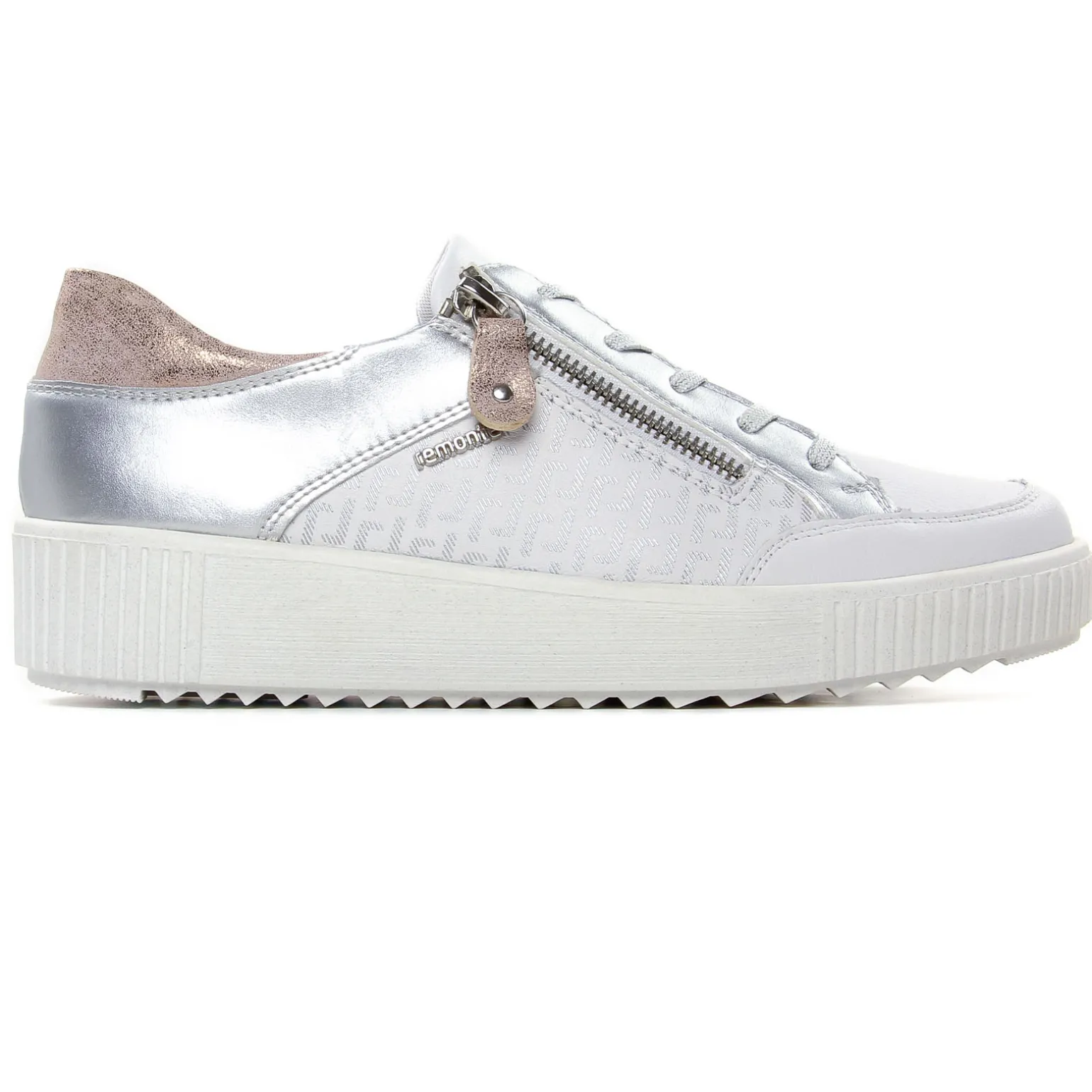 Tennis Plateforme Remonte R7901-81 Weiss Silver