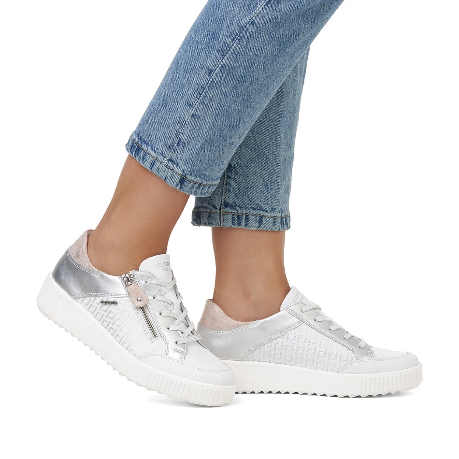 Tennis Plateforme Remonte R7901-81 Weiss Silver