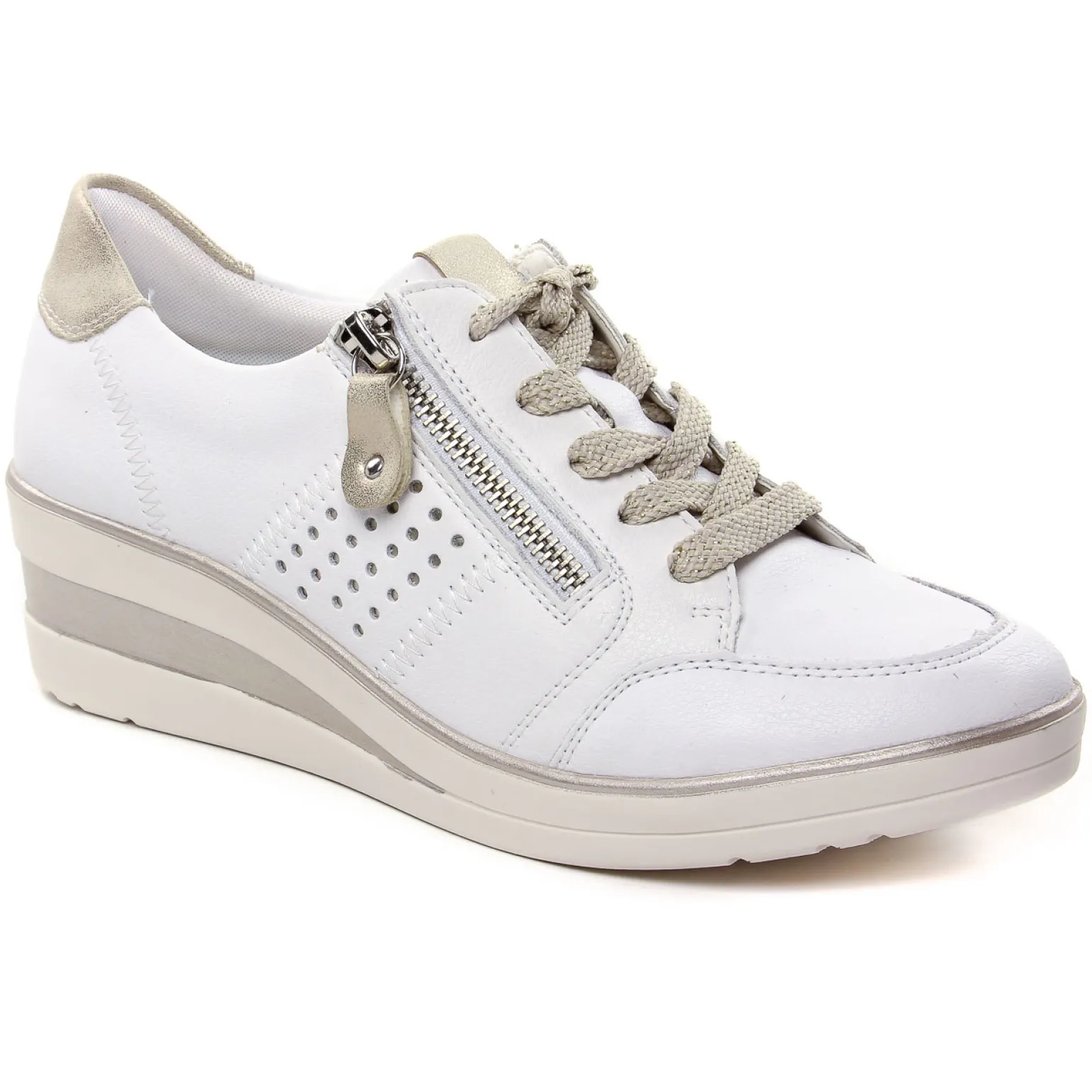 Tennis Plateforme Remonte R7215-80 Weiss Muschel