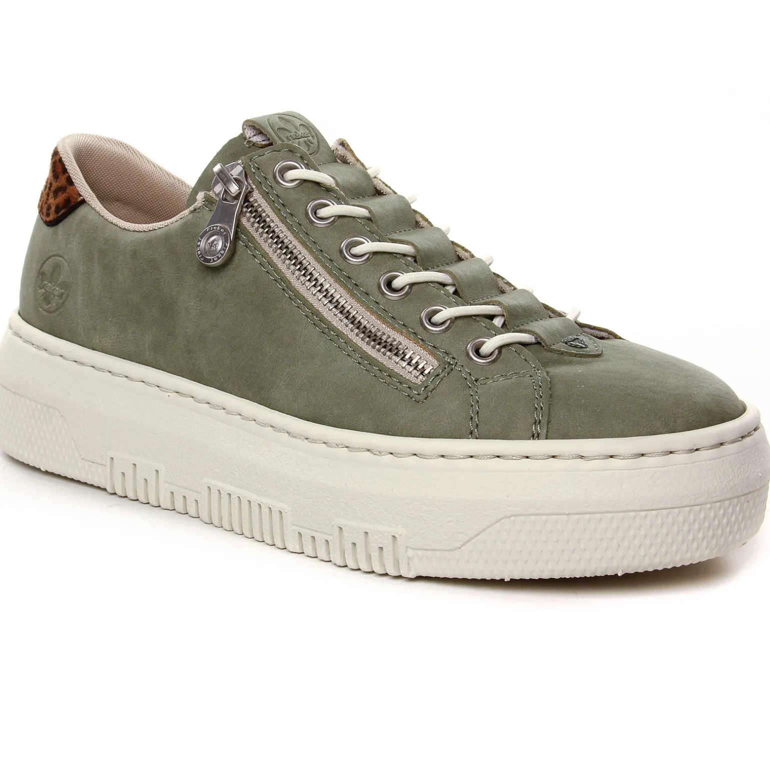 Tennis Plateforme Rieker M1952-52 Kaki Leop