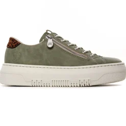 Tennis Plateforme Rieker M1952-52 Kaki Leop