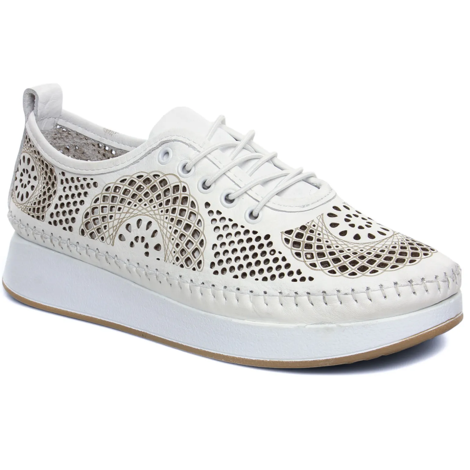 Tennis Plateforme Scarlatine Okapi Blanc