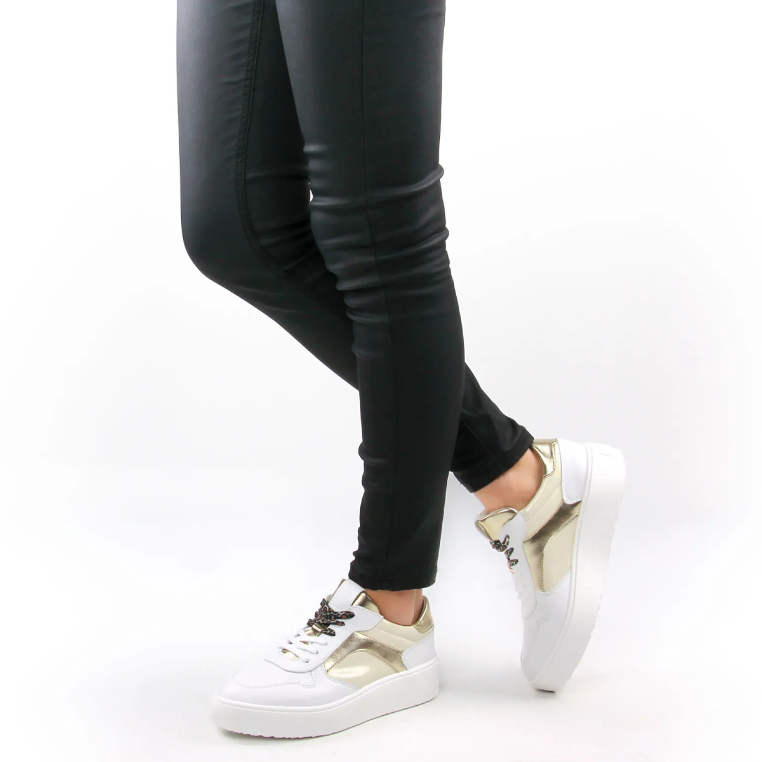 Tennis Plateforme Tamaris 23704 White Gold